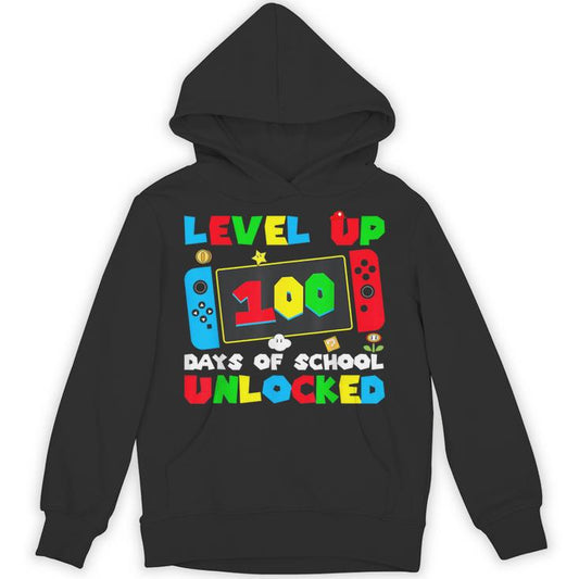 100 Days Of School Level Up 100 Days Of School Unlocked Unisex Hoodie