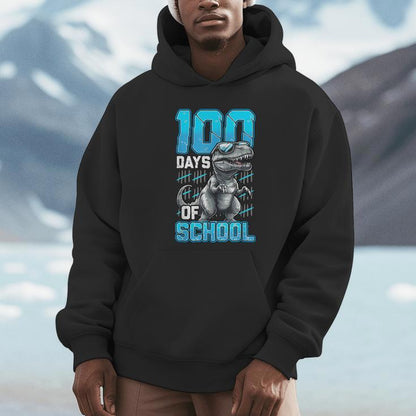 100 Days Of School Trex 100Th Day Of School Dino Dinosaur Unisex Hoodie