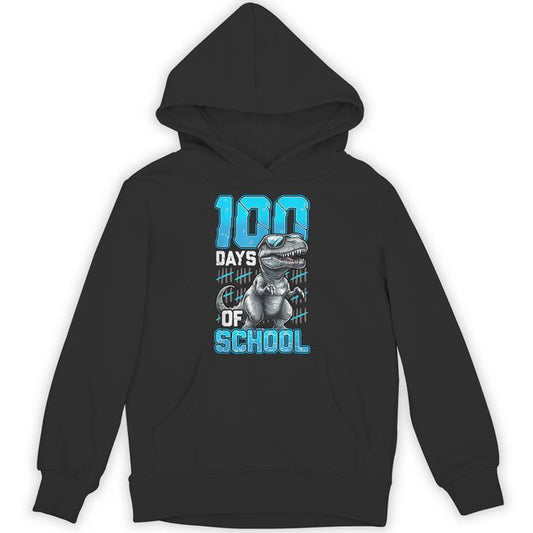 100 Days Of School Trex 100Th Day Of School Dino Dinosaur Unisex Hoodie