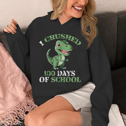 100 Days Of School Tyrannosaurus 100Th Day Of School Unisex Hoodie