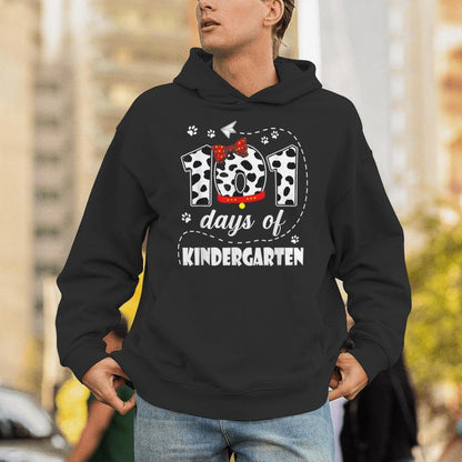 101 Days Kindergarten Dog 100 Days School 100Th Day Students Unisex Hoodie