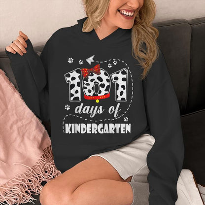 101 Days Kindergarten Dog 100 Days School 100Th Day Students Unisex Hoodie
