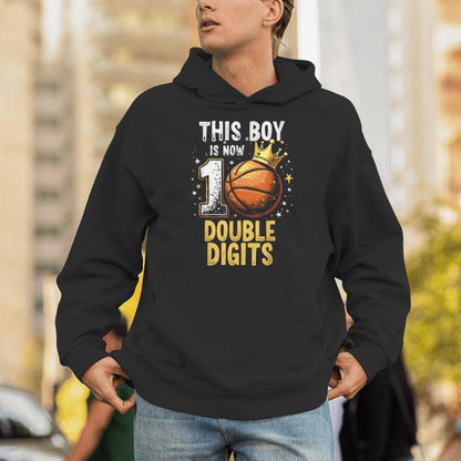 10Th Birthday Boys This Boy Double Digits Ten Year Old Unisex Hoodie