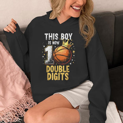 10Th Birthday Boys This Boy Double Digits Ten Year Old Unisex Hoodie