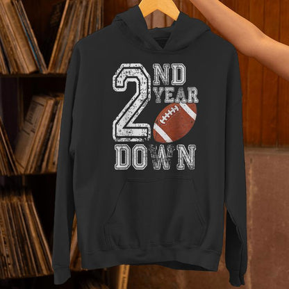 2Nd Year Down Football Lover 2Nd Birthday Boy Football Unisex Hoodie