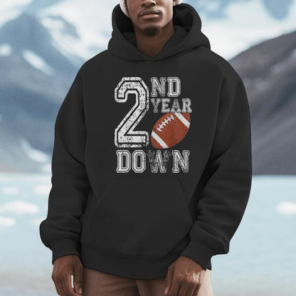 2Nd Year Down Football Lover 2Nd Birthday Boy Football Unisex Hoodie