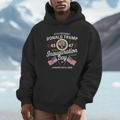 47Th President Donald Trump Inauguration Day Graphic Unisex Hoodie