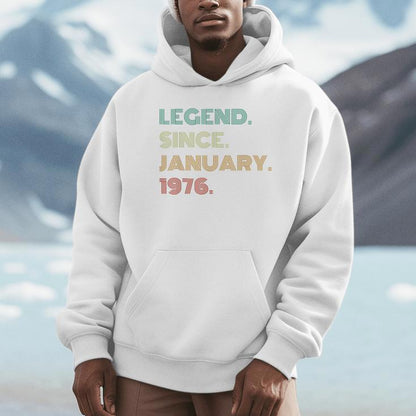 49 Years Old Legend Since January 1976 49Th Birthday Unisex Hoodie
