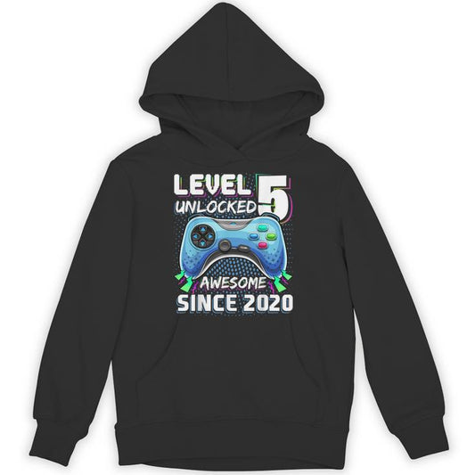 5Th Birthday Boy Level 5 Gamer 5 Year Video Game Party Unisex Hoodie