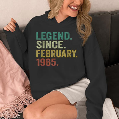 60 Years Old Legend Since February 1965 60Th Birthday Unisex Hoodie