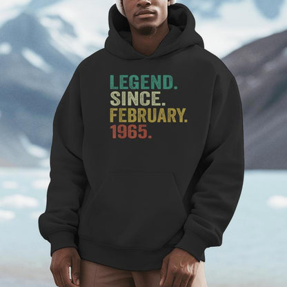60 Years Old Legend Since February 1965 60Th Birthday Unisex Hoodie