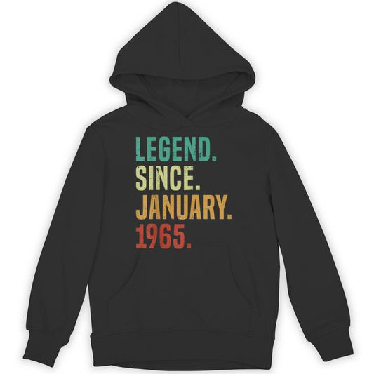 60 Years Old Legend Since January 1965 60Th Birthday Unisex Hoodie