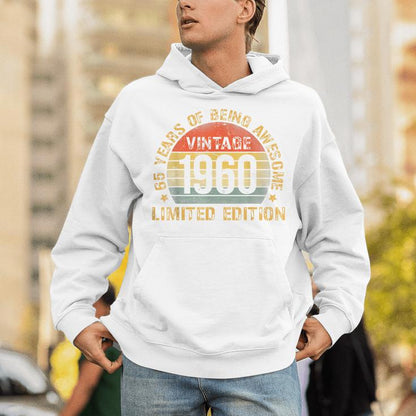 65 Year Birthday Decorations Gag 65Yr 1960 65Th Birthday Unisex Hoodie