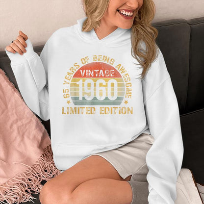 65 Year Birthday Decorations Gag 65Yr 1960 65Th Birthday Unisex Hoodie