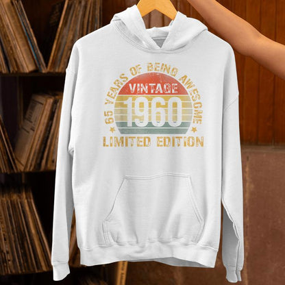 65 Year Birthday Decorations Gag 65Yr 1960 65Th Birthday Unisex Hoodie
