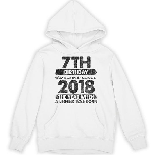 7 Year Old Vintage 2018 Limited Edition 7Th Birthday Unisex Hoodie