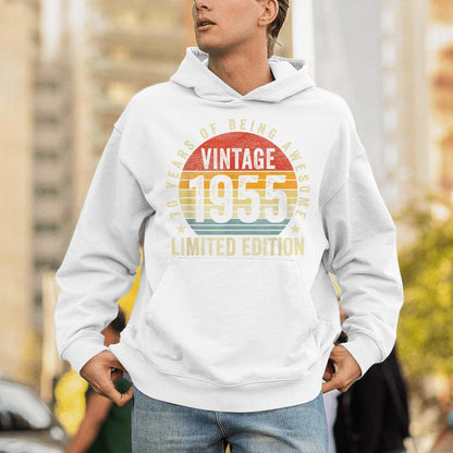 70 Years Old Vintage 1955 Born In 1955 70Th Birthday Unisex Hoodie