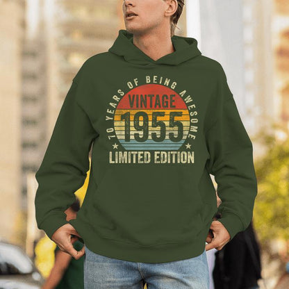 70 Years Old Vintage 1955 Born In 1955 70Th Birthday Unisex Hoodie