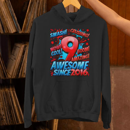 9 Year Old For Boys 9Th Birthday Boy 9 Year Old Boy Unisex Hoodie