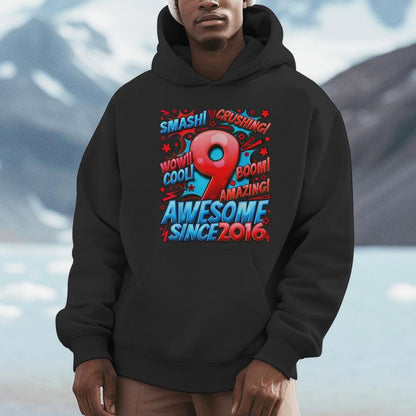 9 Year Old For Boys 9Th Birthday Boy 9 Year Old Boy Unisex Hoodie