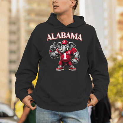Alabama Al Vintage Sports Love Elephant Animal Kid Unisex Hoodie