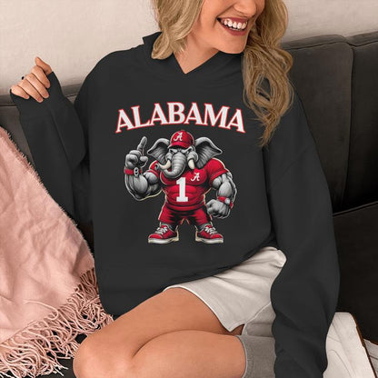 Alabama Al Vintage Sports Love Elephant Animal Kid Unisex Hoodie
