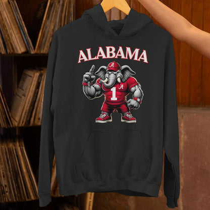 Alabama Al Vintage Sports Love Elephant Animal Kid Unisex Hoodie