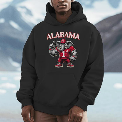 Alabama Al Vintage Sports Love Elephant Animal Kid Unisex Hoodie