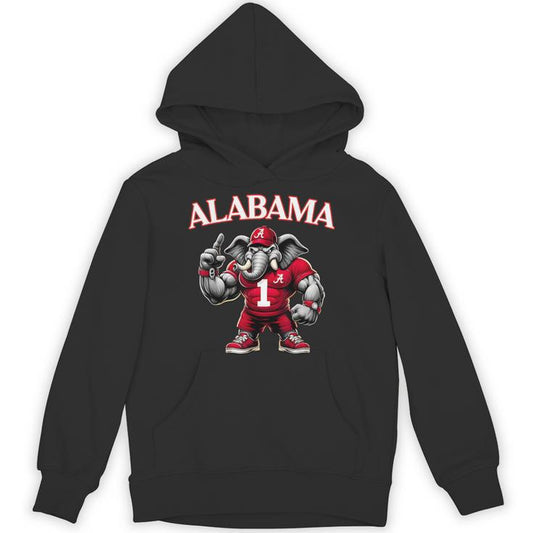 Alabama Al Vintage Sports Love Elephant Animal Kid Unisex Hoodie