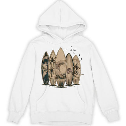 On Back Surfing Tropical Surfboards Surfboarder Surfer Unisex Hoodie