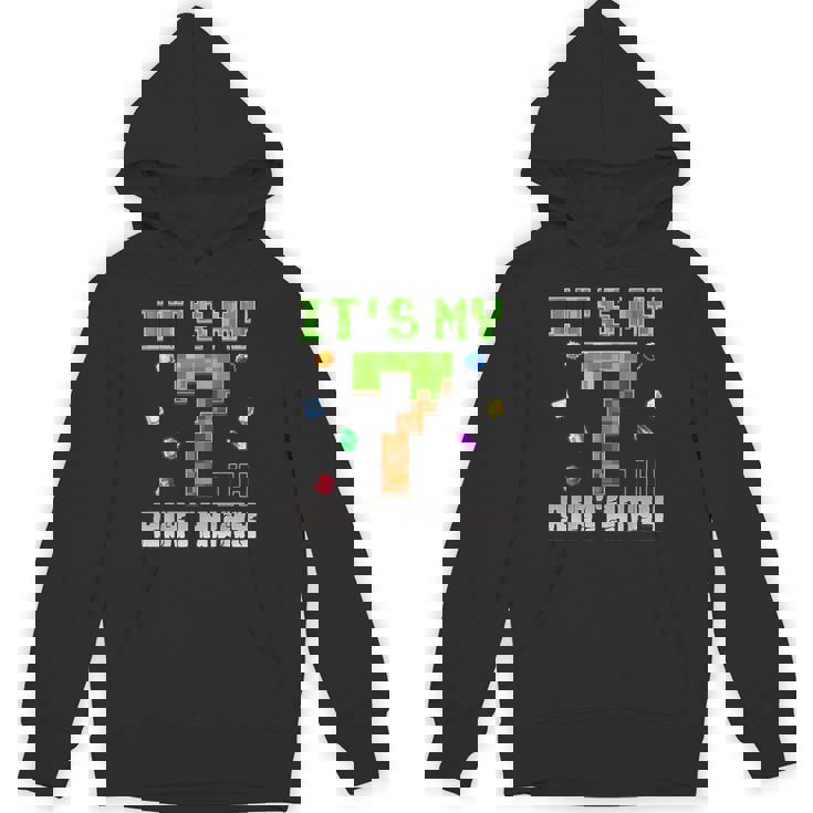 Birthday Boy It's My 7Th Birthday Video Game Pixel Unisex Hoodie