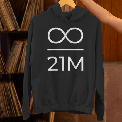 Bitcoin Infinity Divided By 21 Million Statement Plan B 21M Unisex Hoodie