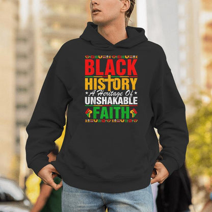 Black History Unshakeable Faith Junenth African American Unisex Hoodie