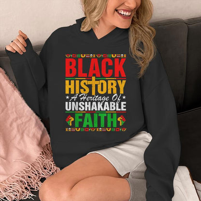 Black History Unshakeable Faith Junenth African American Unisex Hoodie