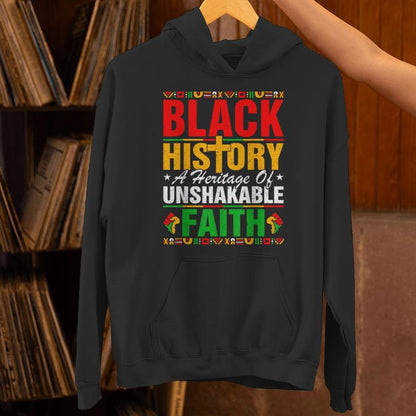 Black History Unshakeable Faith Junenth African American Unisex Hoodie