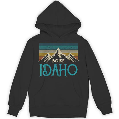 Boise Idaho Vintage Mountains Souvenir Unisex Hoodie
