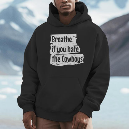 Breathe If You Hate The Cowboys Meme Quote Vintage Unisex Hoodie