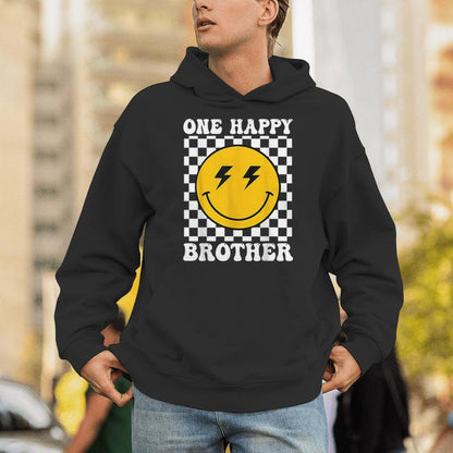 Brother One Happy Dude Birthday Theme Family Matching Unisex Hoodie