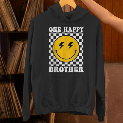 Brother One Happy Dude Birthday Theme Family Matching Unisex Hoodie