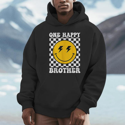 Brother One Happy Dude Birthday Theme Family Matching Unisex Hoodie