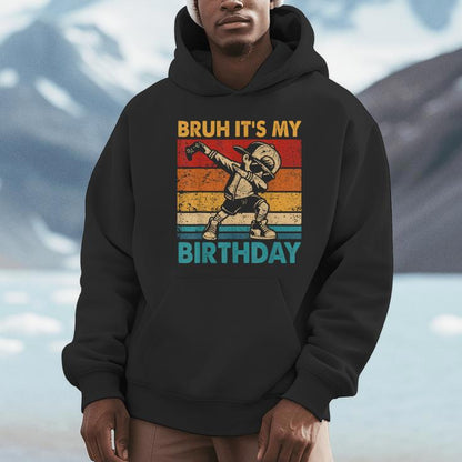 Bruh Its My Birthday Dabbing Boy For Birthday Boy Unisex Hoodie