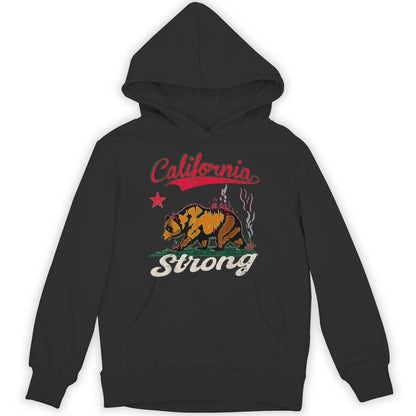 California Strong Grizzly Bear Vintage Unisex Hoodie