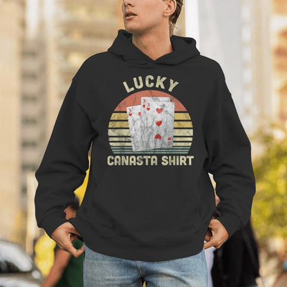 Canasta Lucky Player Canasta Card Game Lover Vintage Unisex Hoodie