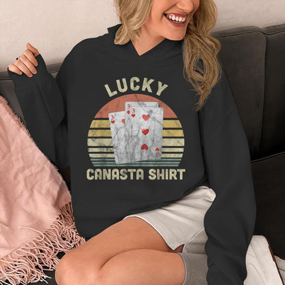 Canasta Lucky Player Canasta Card Game Lover Vintage Unisex Hoodie