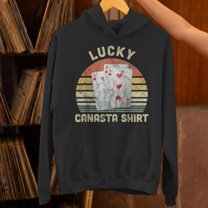 Canasta Lucky Player Canasta Card Game Lover Vintage Unisex Hoodie