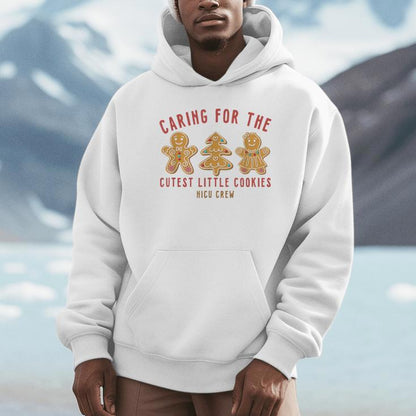 Caring For The Cutest Little Cookies Nicu Crew Christmas Unisex Hoodie