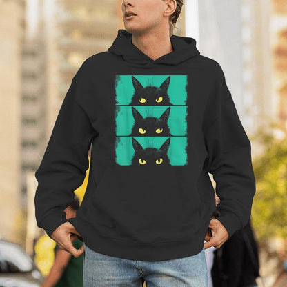 Cat Lover Grumpy Black Kitten Cat Mom Cat Dad Unisex Hoodie