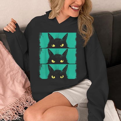 Cat Lover Grumpy Black Kitten Cat Mom Cat Dad Unisex Hoodie
