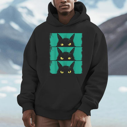 Cat Lover Grumpy Black Kitten Cat Mom Cat Dad Unisex Hoodie