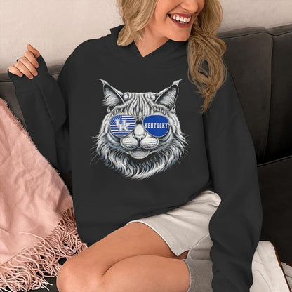 Cat Lovers Graphic Last Name Kentucky Retro Vintage Unisex Hoodie